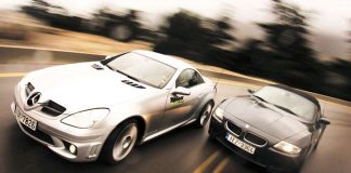 BMW Z4M vs Mercedes SLK AMG 55