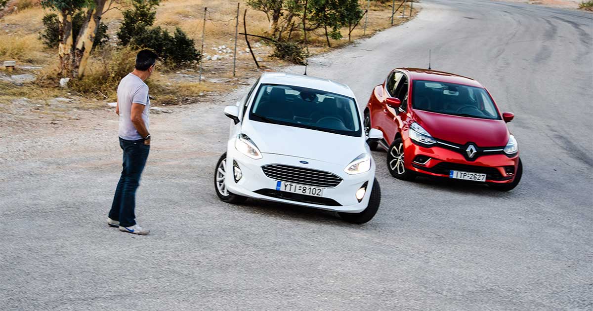 Ford Fiesta vs Renault Clio δοκιμή