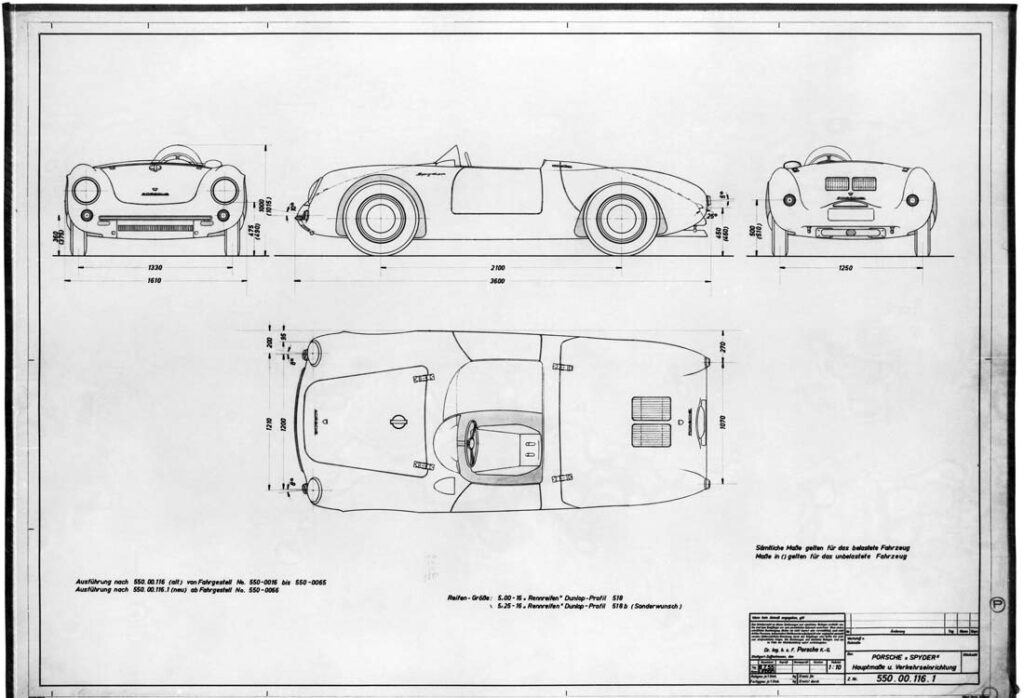 Porsche 550 blueprint