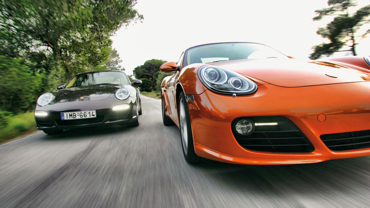 Porsche 911 Carrera S vs Cayman S. Αυτοκίνητα που
