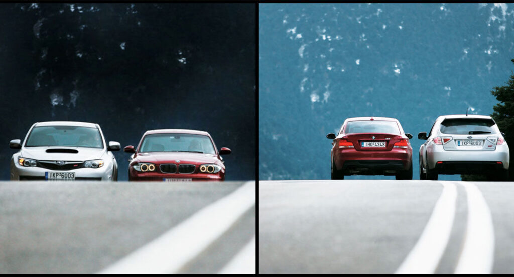 Subaru STi vs BMW 135 δοκιμή